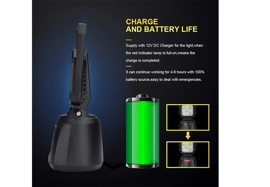 15W Magnetic Base Rechargeable LED Work/Camp Light - Image 3