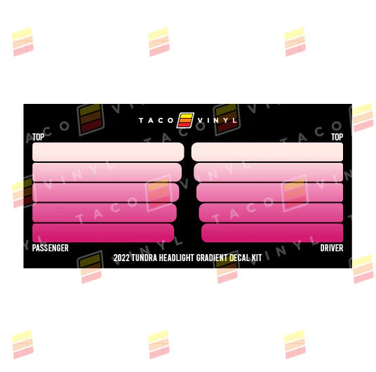 2022+ Tundra Headlight Gradient Decal Kit - Image 6