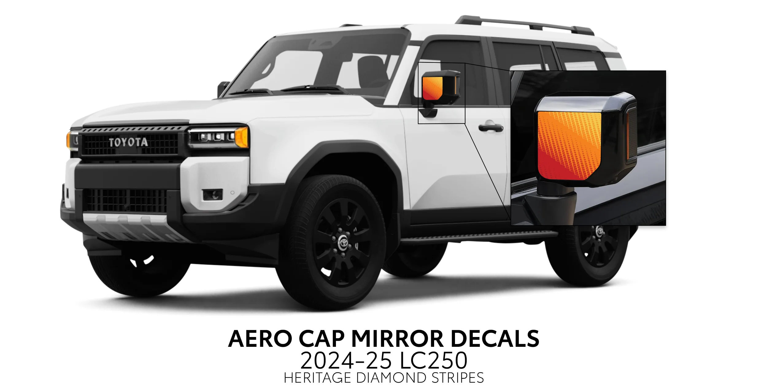 2024+ Land Cruiser 250 Aero Cap Mirror Decals - Image 5