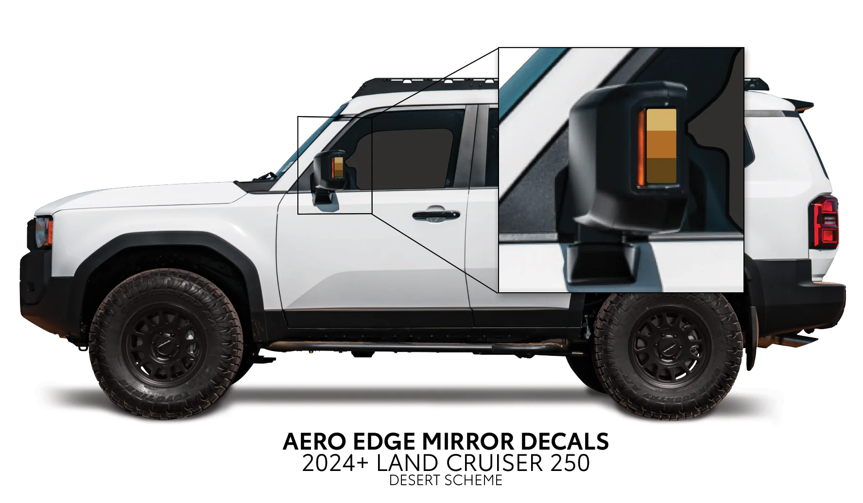 2024+ Land Cruiser 250 Aero Edge Mirror Decals - Image 23