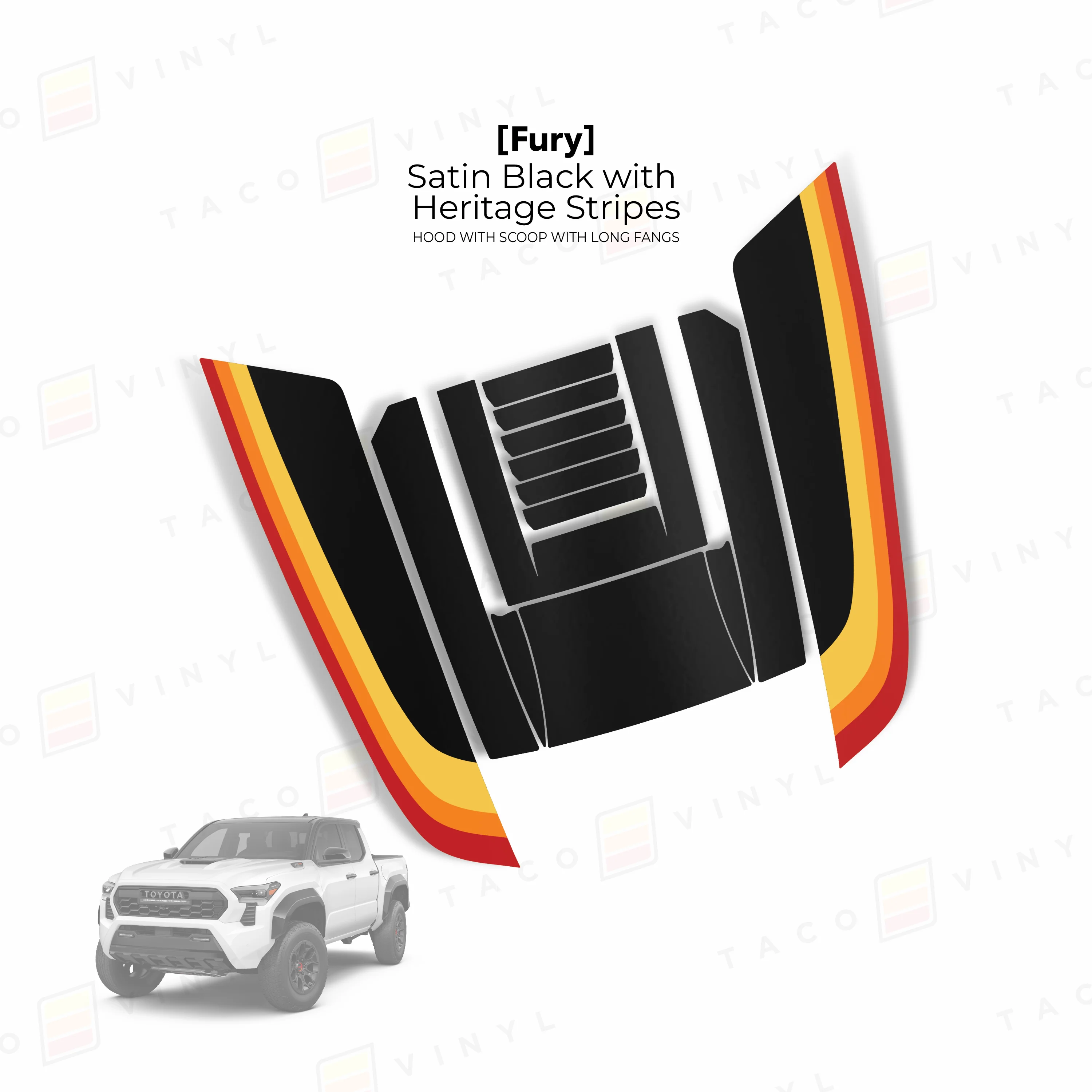 2024+ Tacoma Fury Hood Scoop Stamp (W/ Long Fangs)