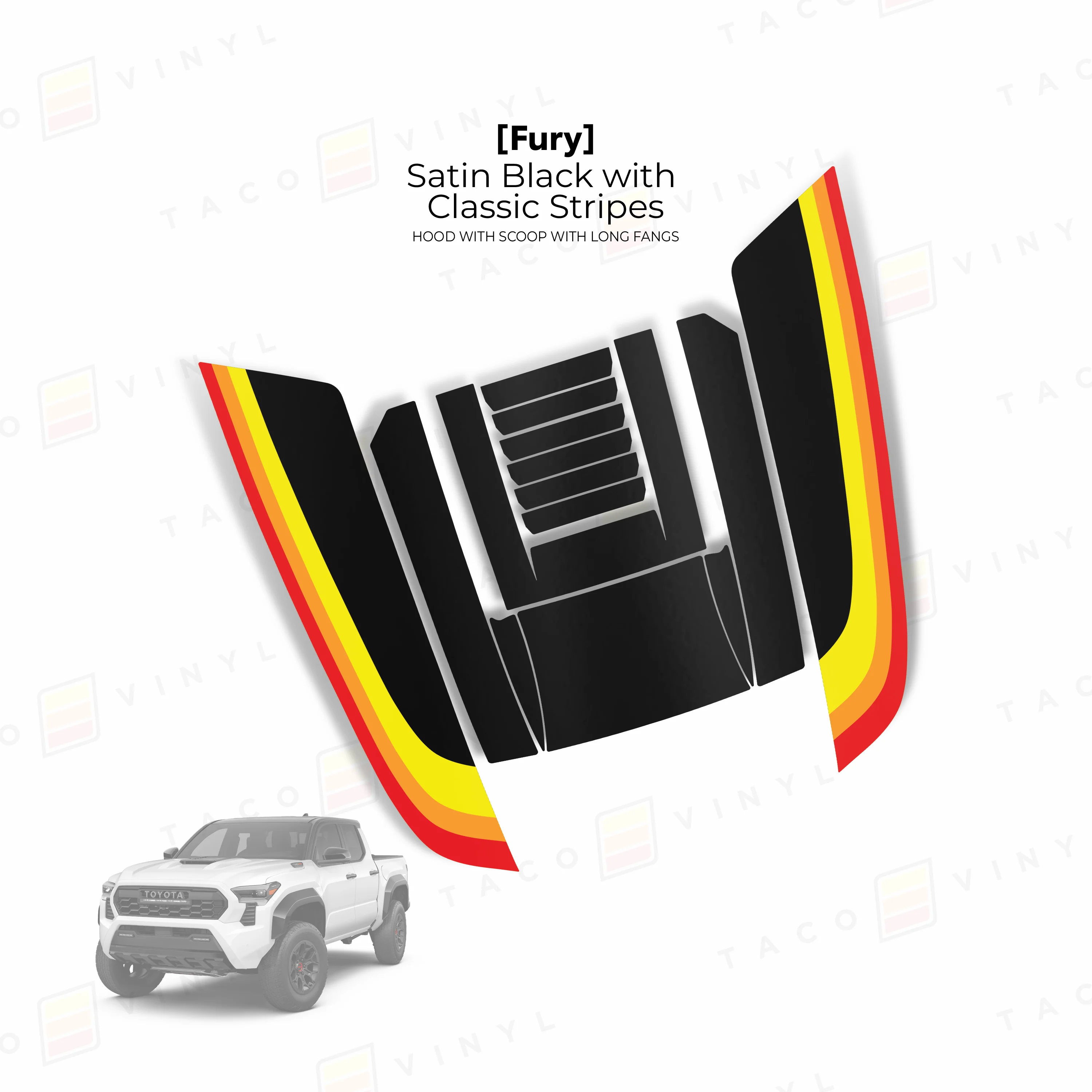 2024+ Tacoma Fury Hood Scoop Stamp (W/ Long Fangs) - Image 3