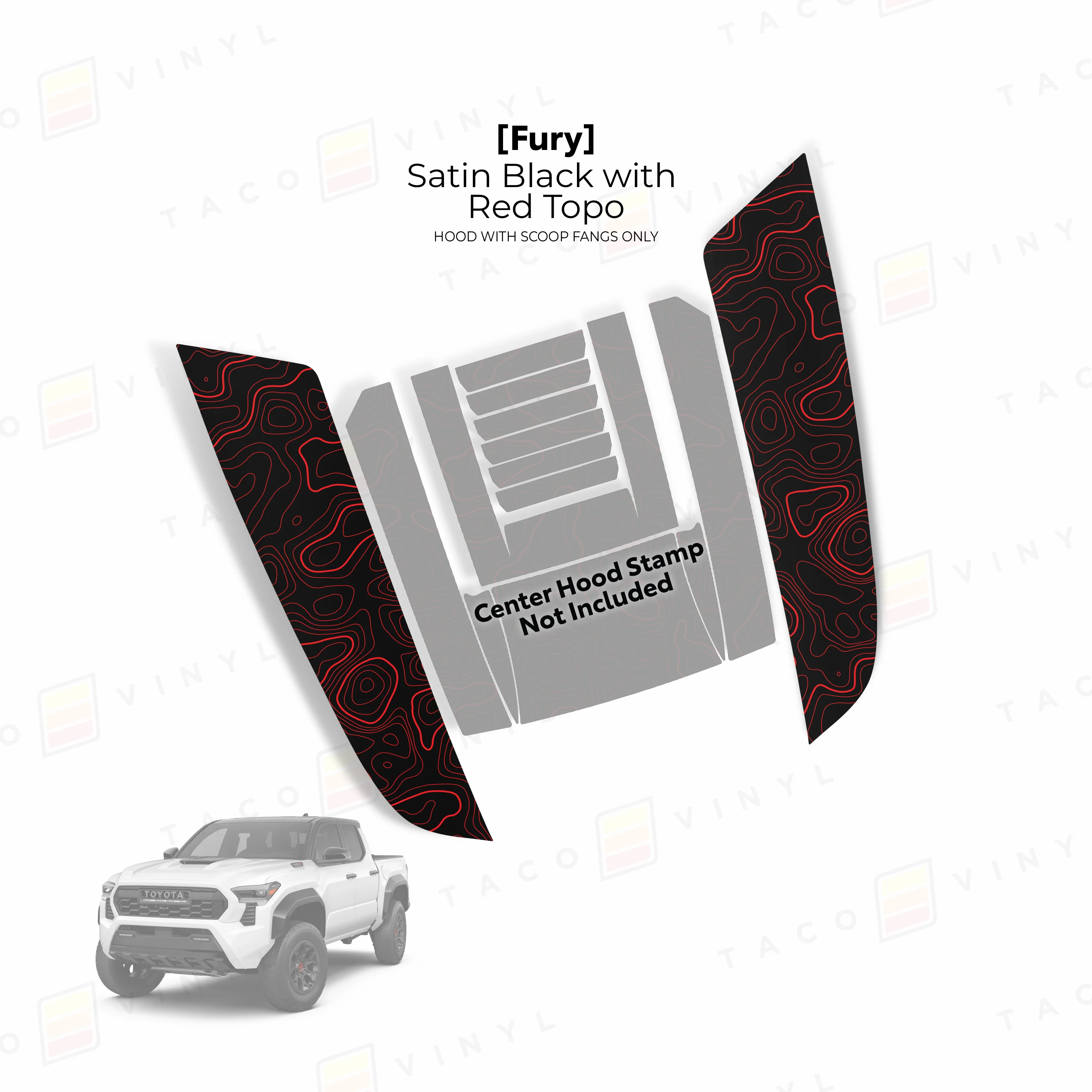 2024+ Tacoma Fury Hood Stamp (Fangs Only) - Image 15