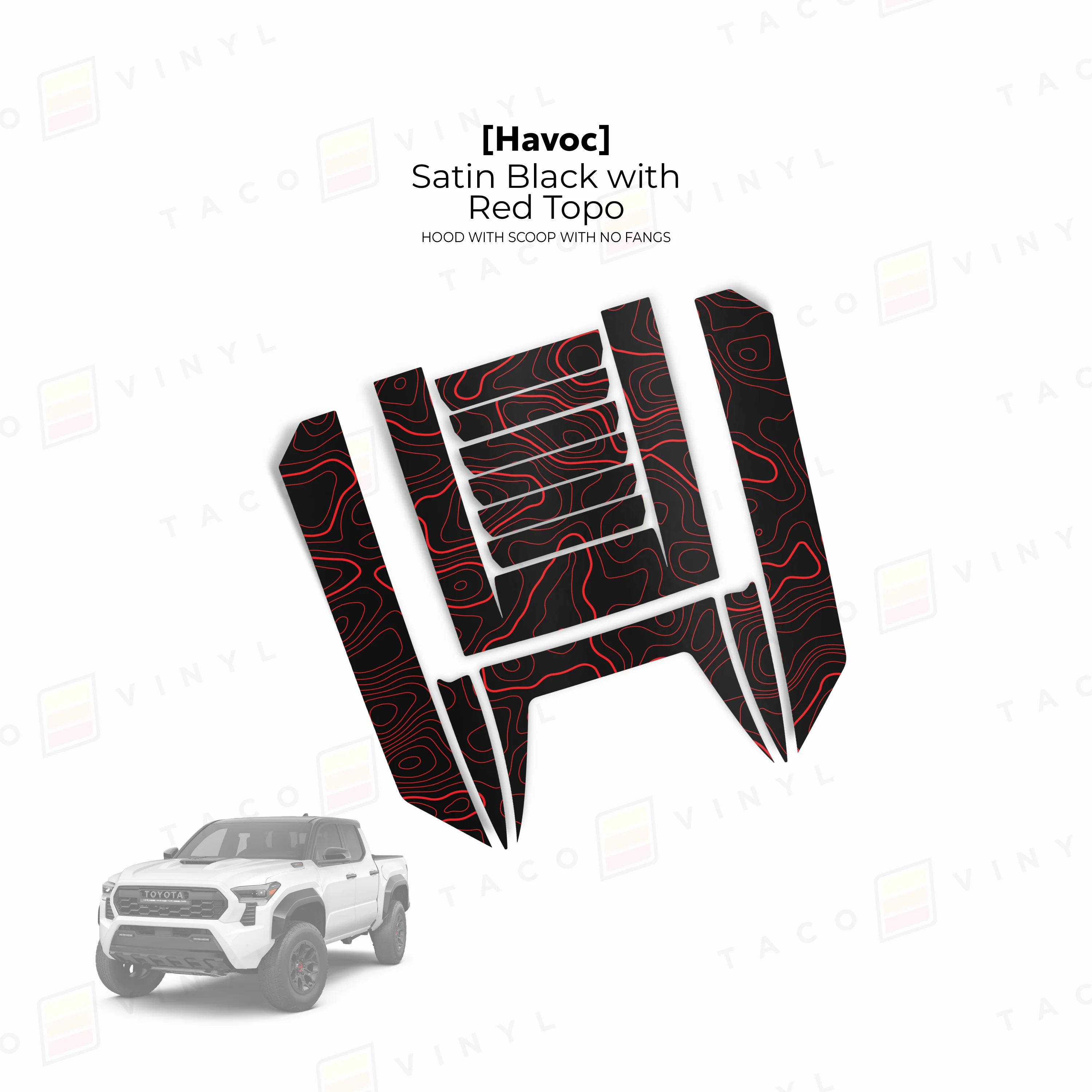 2024+ Tacoma Havoc Hood Scoop Stamp (W/ No Fangs) - Image 15