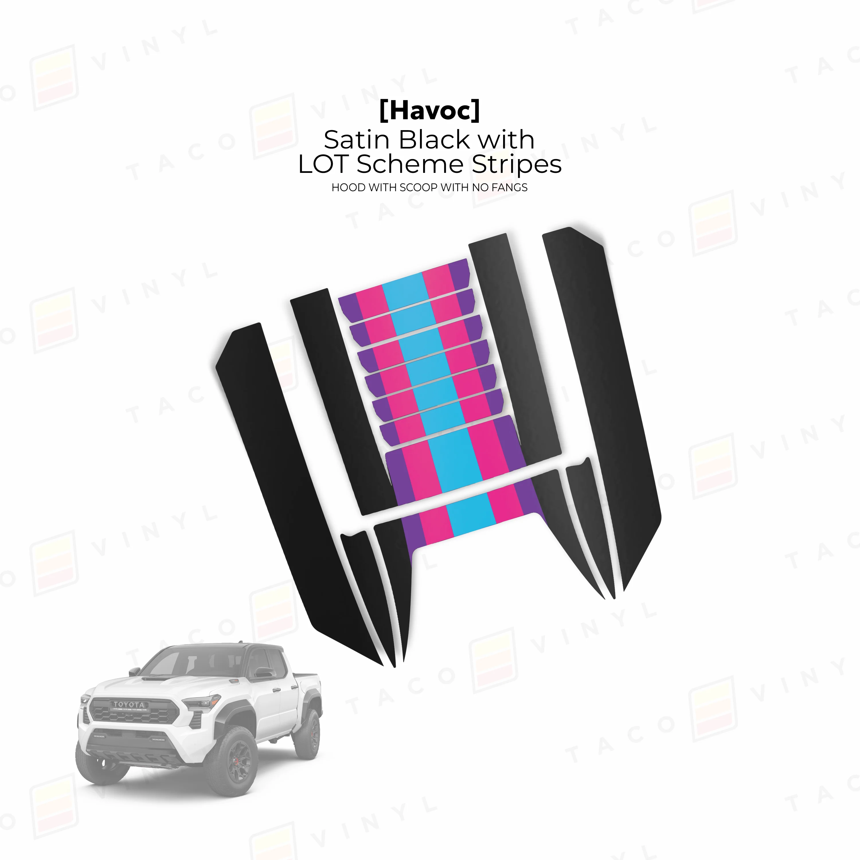 2024+ Tacoma Havoc Hood Scoop Stamp (W/ No Fangs) - Image 9