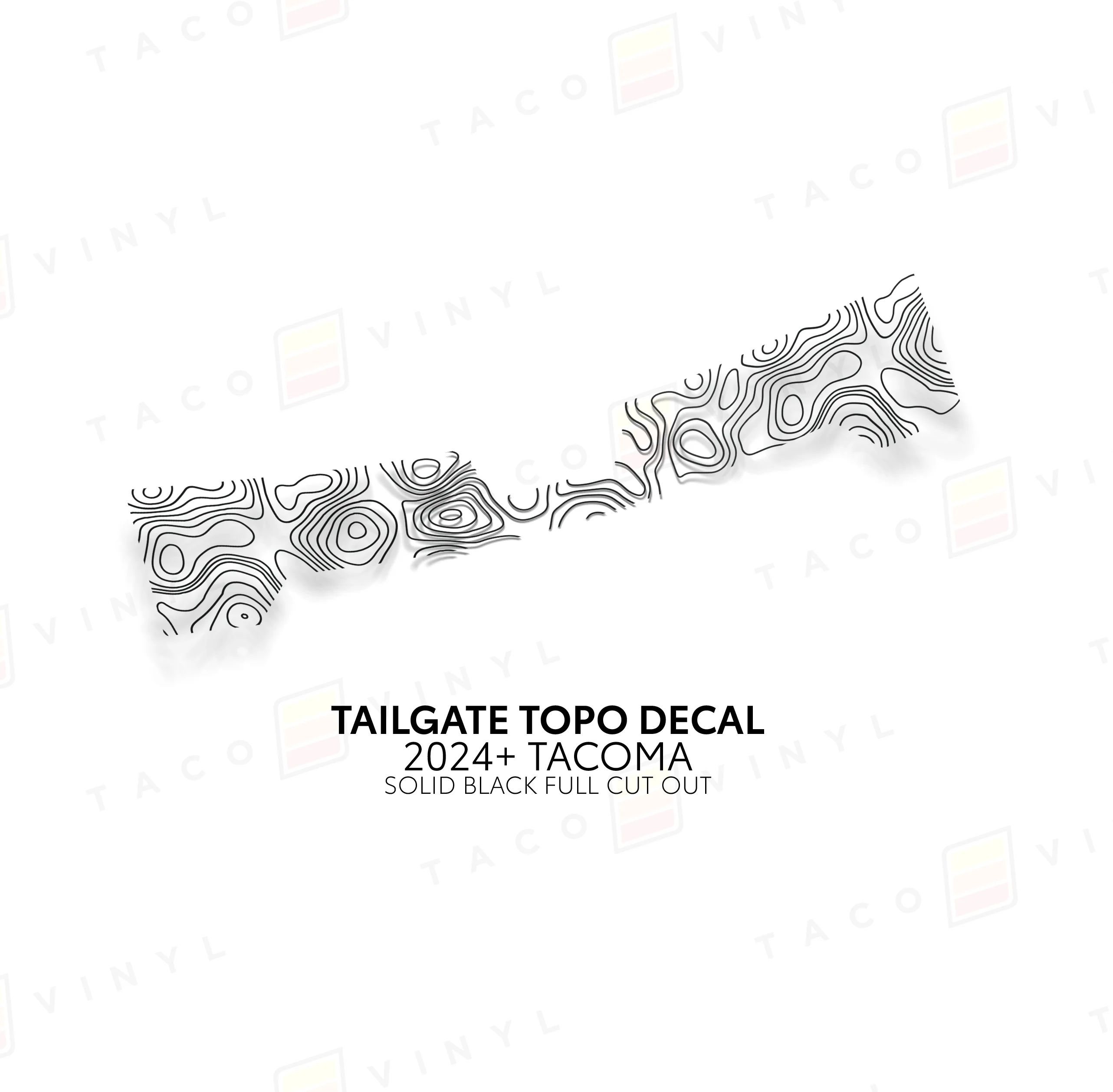 2024+ Tacoma Tailgate Topo Decal - Image 3