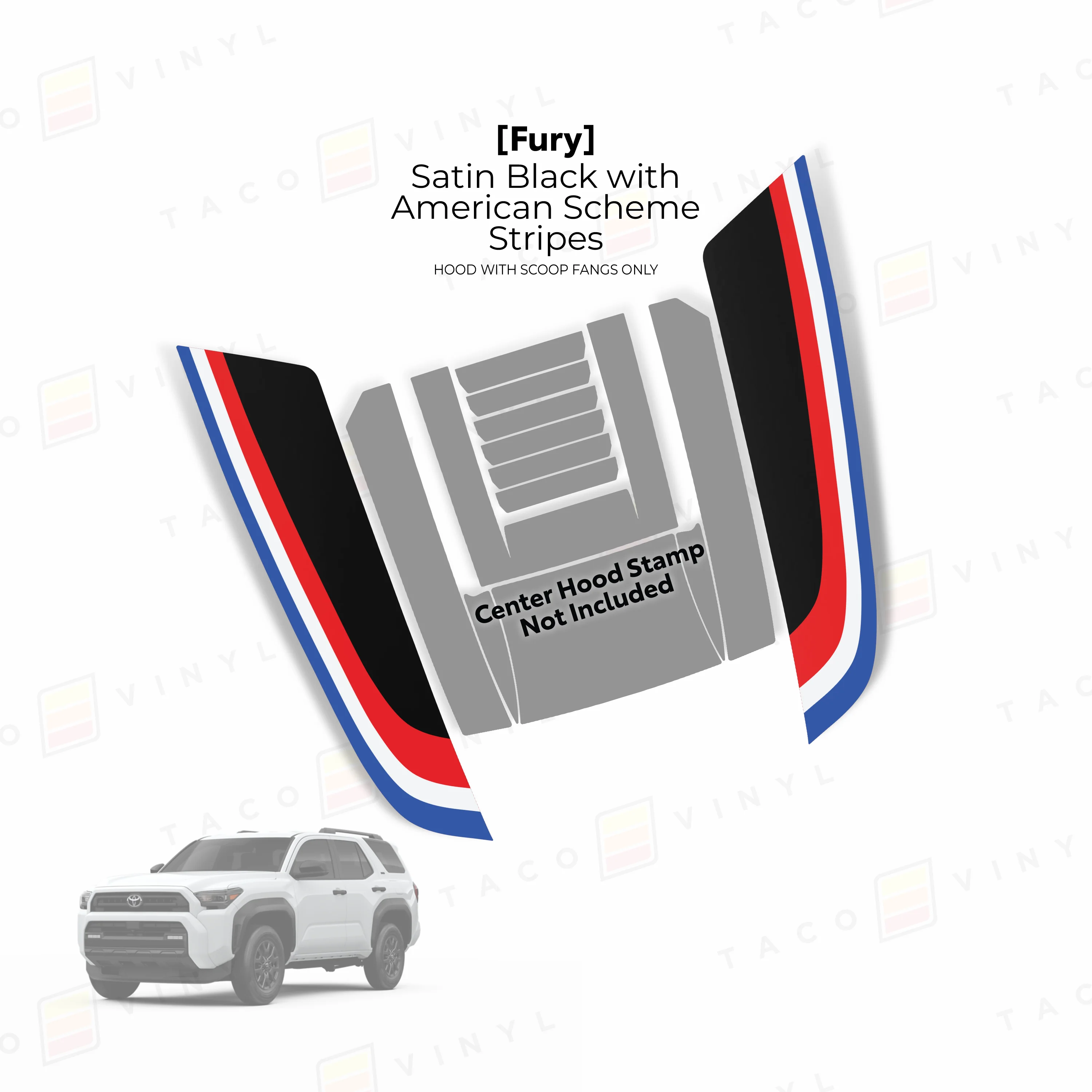 2025+ 4Runner Fury Hood Stamp (Fangs Only) - Image 4