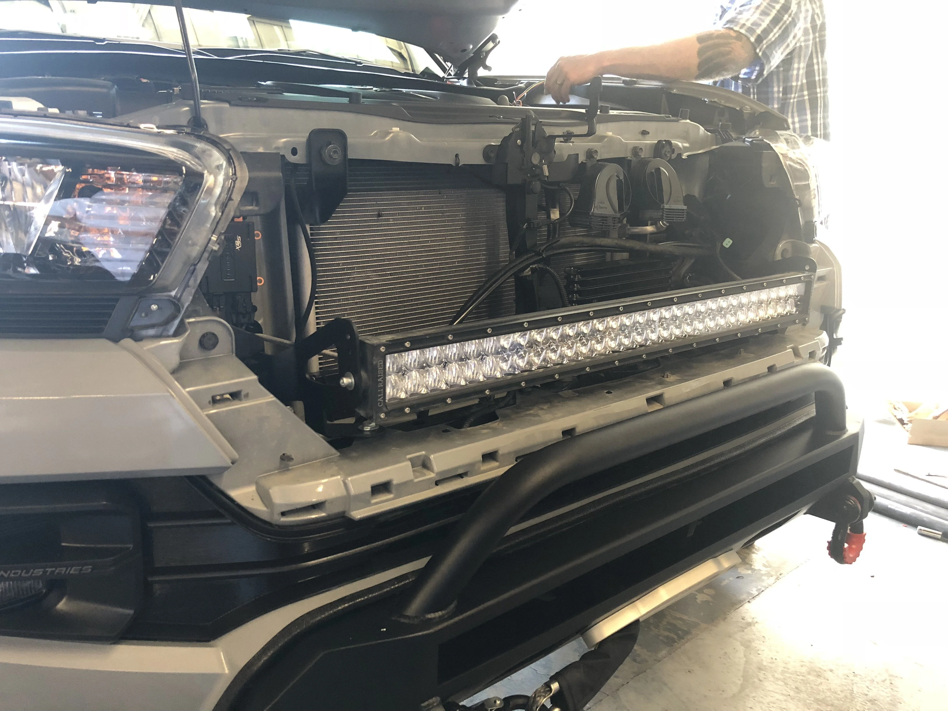 32" Upper Grille LED Light Bar Brackets Kit For 2016-2023 Toyota Tacoma - Image 9