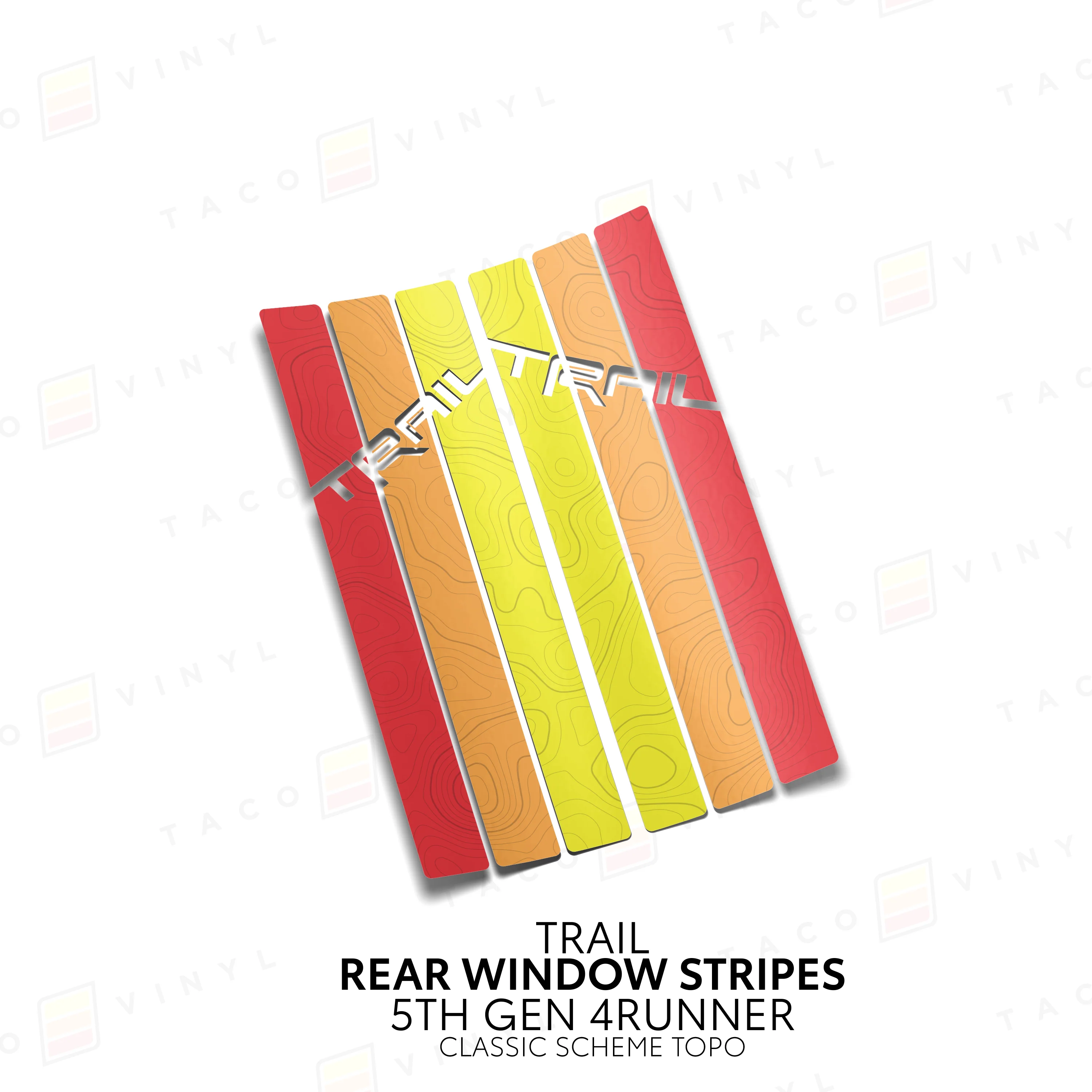 4Runner Rear Window Stripes - WITH TOPO - Image 4