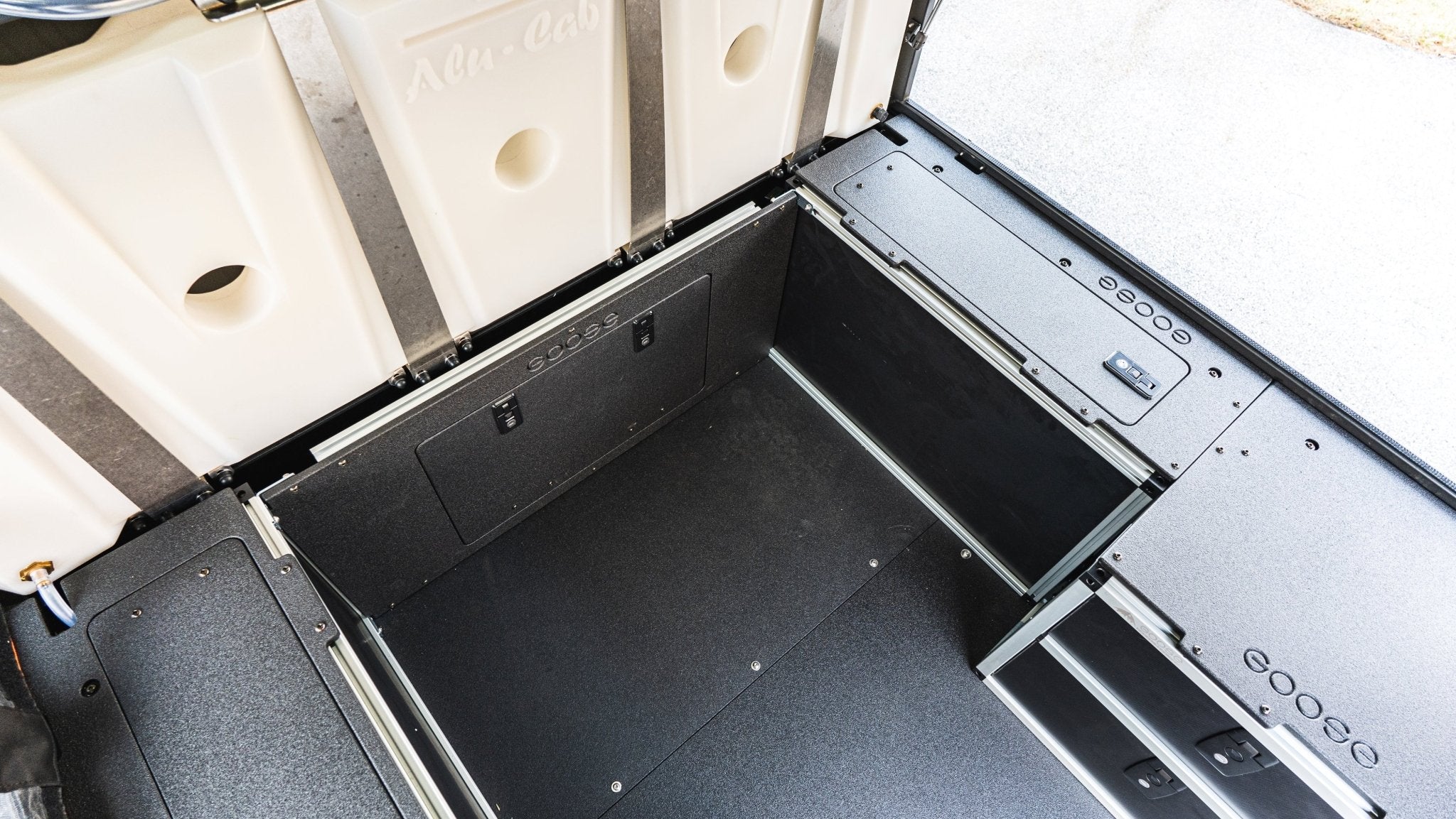 Alu-Cab Alu-Cabin Canopy Camper - Chevrolet Silverado 1500 / GMC Sierra 1500 2019-Present 4th Gen. - Front Utility Module - 5'8" Bed - Image 2
