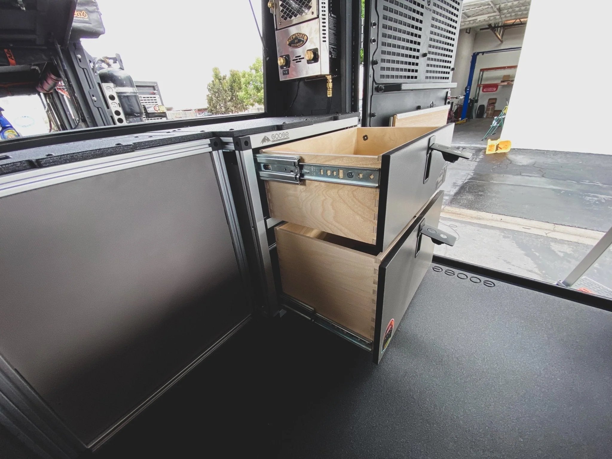 Alu-Cab Alu-Cabin Canopy Camper - Ram 2500 & 3500 2009-Present 4th & 5th Gen. - Rear Double Drawer Module - Image 2
