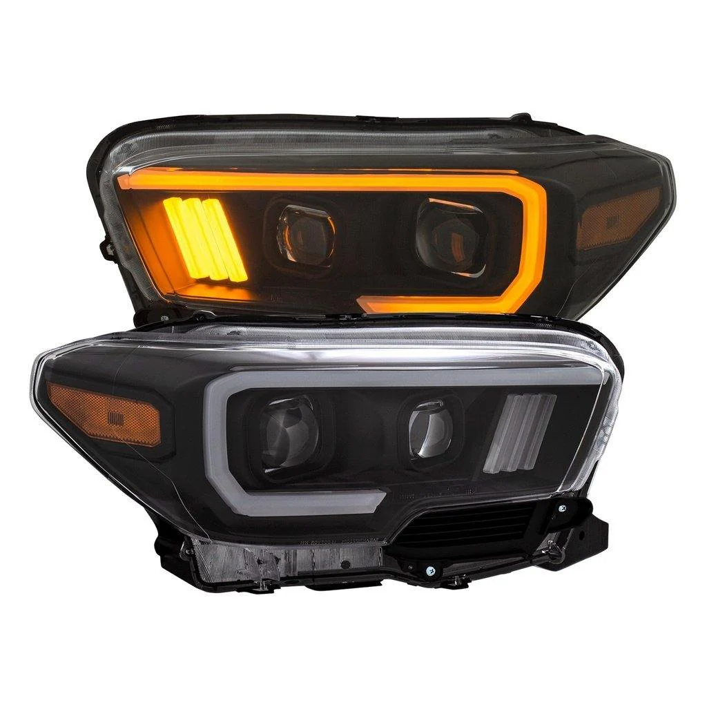 Anzo Black Plank Style Switchback Project Headlights - 2016+ Toyota Tacoma SR/SR5 Models - Image 3