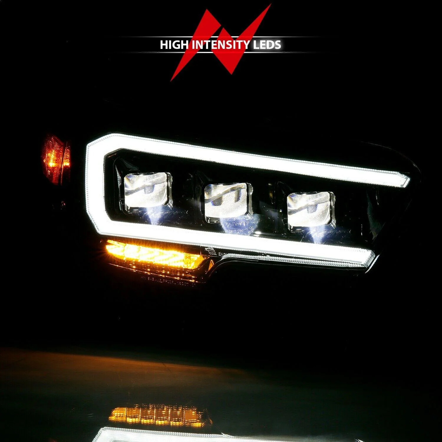 Anzo Led Plank Style Projector Headlights 2016+ Toyota Tacoma - Image 3