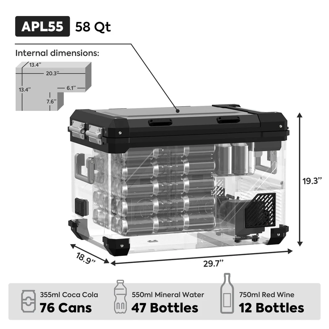 APL55 Dual Zone 12 Volt Fridge | ICECO | 55 LT - Image 11