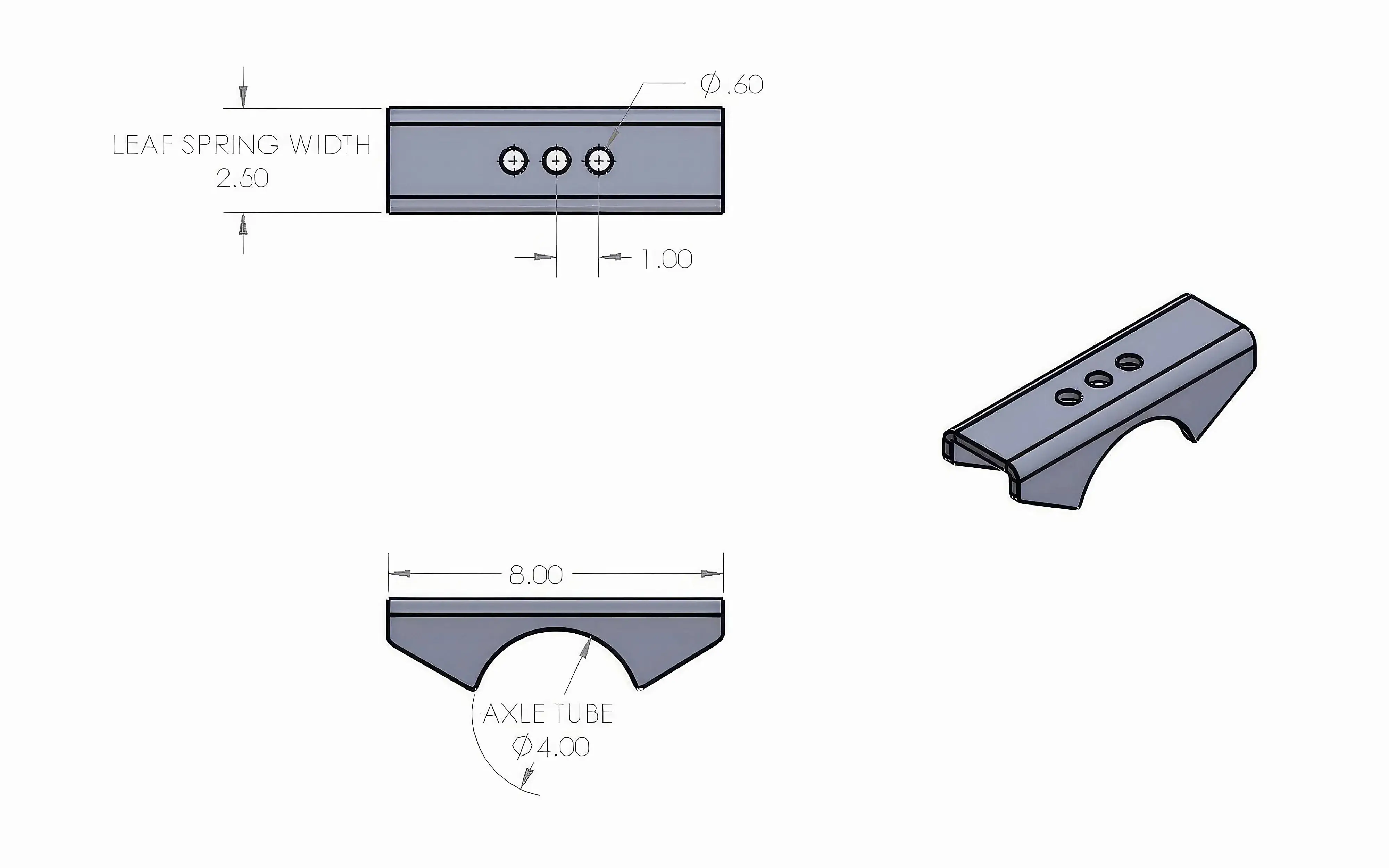 Dana 70HD or Dana 80 Spring Perches - Image 2