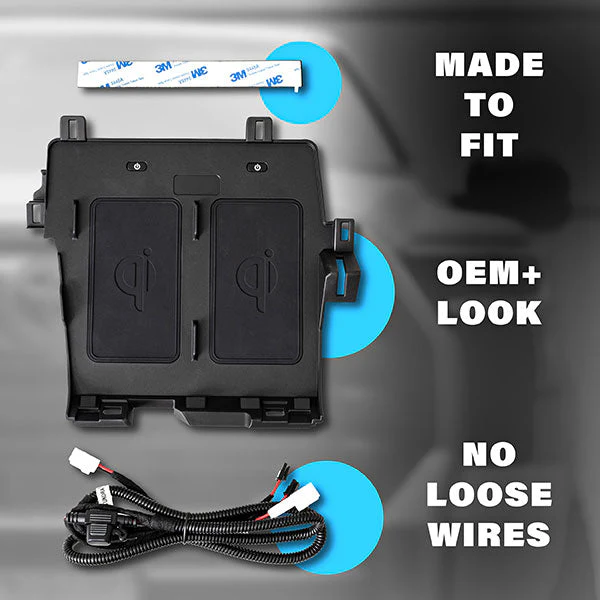 Dual Wireless Phone Charger for 2022+ Toyota Tundra & 2023+ Toyota Sequoia - Image 3