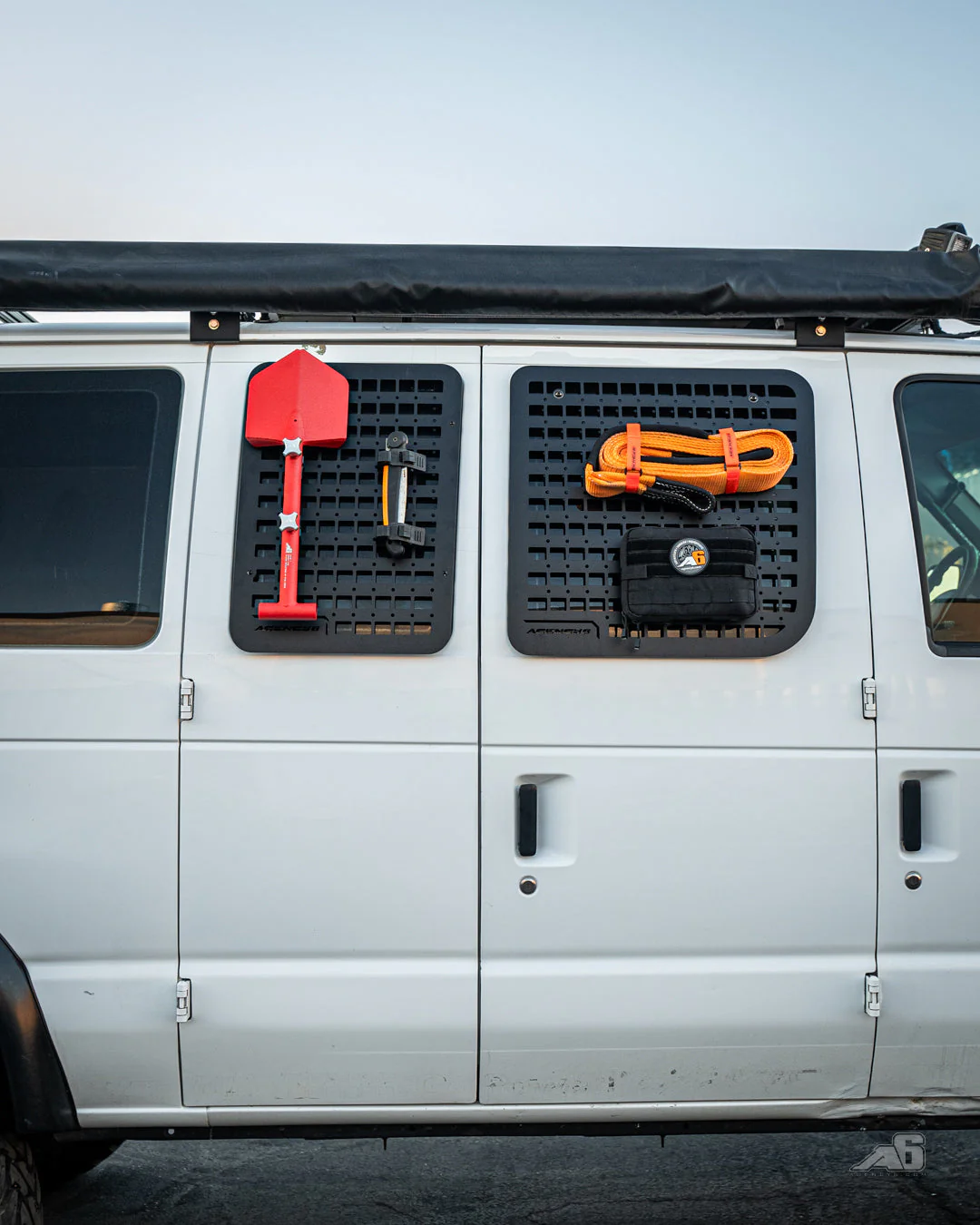 Ford E350 Passenger Side Window GRIDS (Left Barn Door) - Image 4