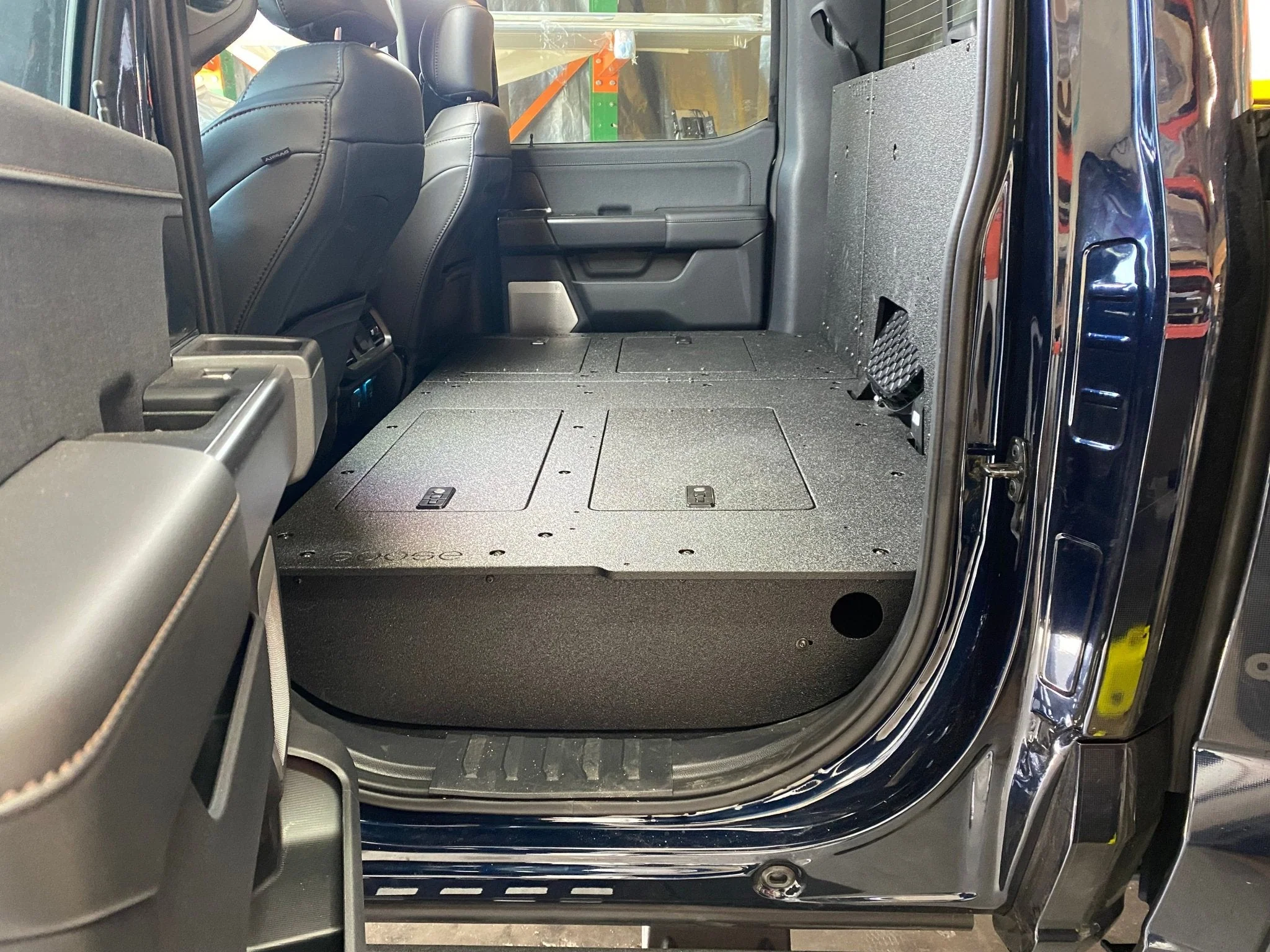 Ford - F150 2021-Present - 14th Gen. SuperCrew - Second Row Seat Delete Plate System with Factory B&O Subwoofer Center Wall with Exterior Port - Image 12