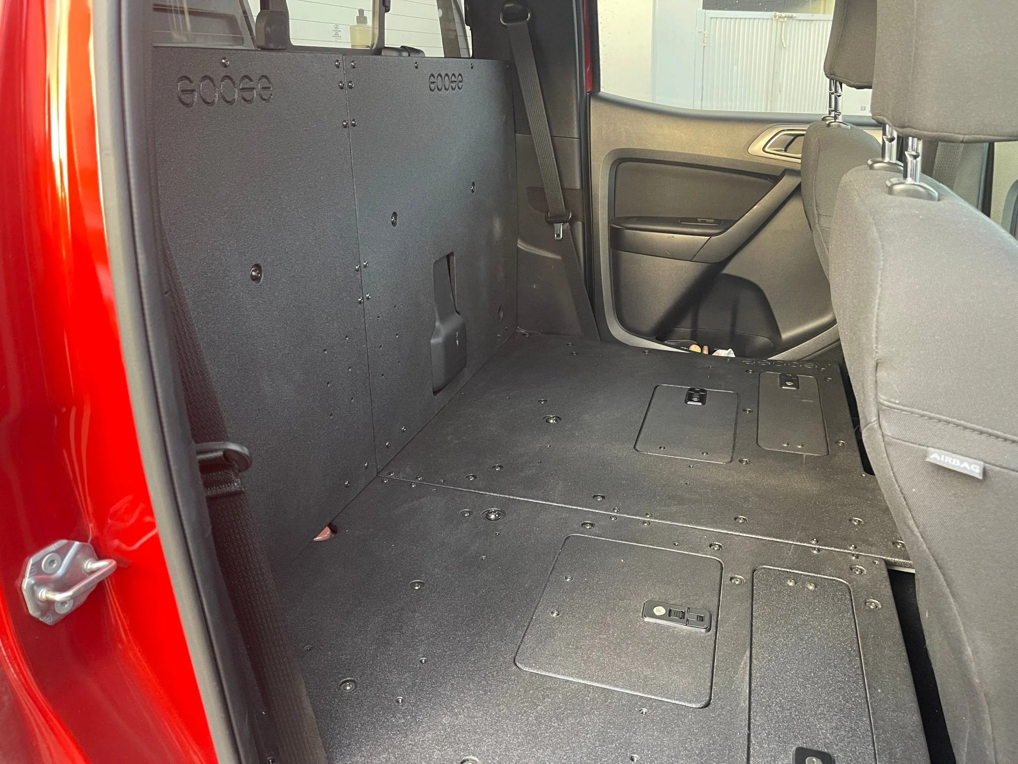 Ford Ranger 2019-2023 4th Gen. Super Crew - 100% Second Row Seat Delete Plate System - Image 2