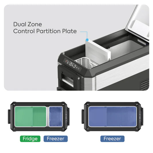JP40 Pro Dual Zone Wheeled Portable Freezer- Golden | ICECO | 40 LT - Image 16