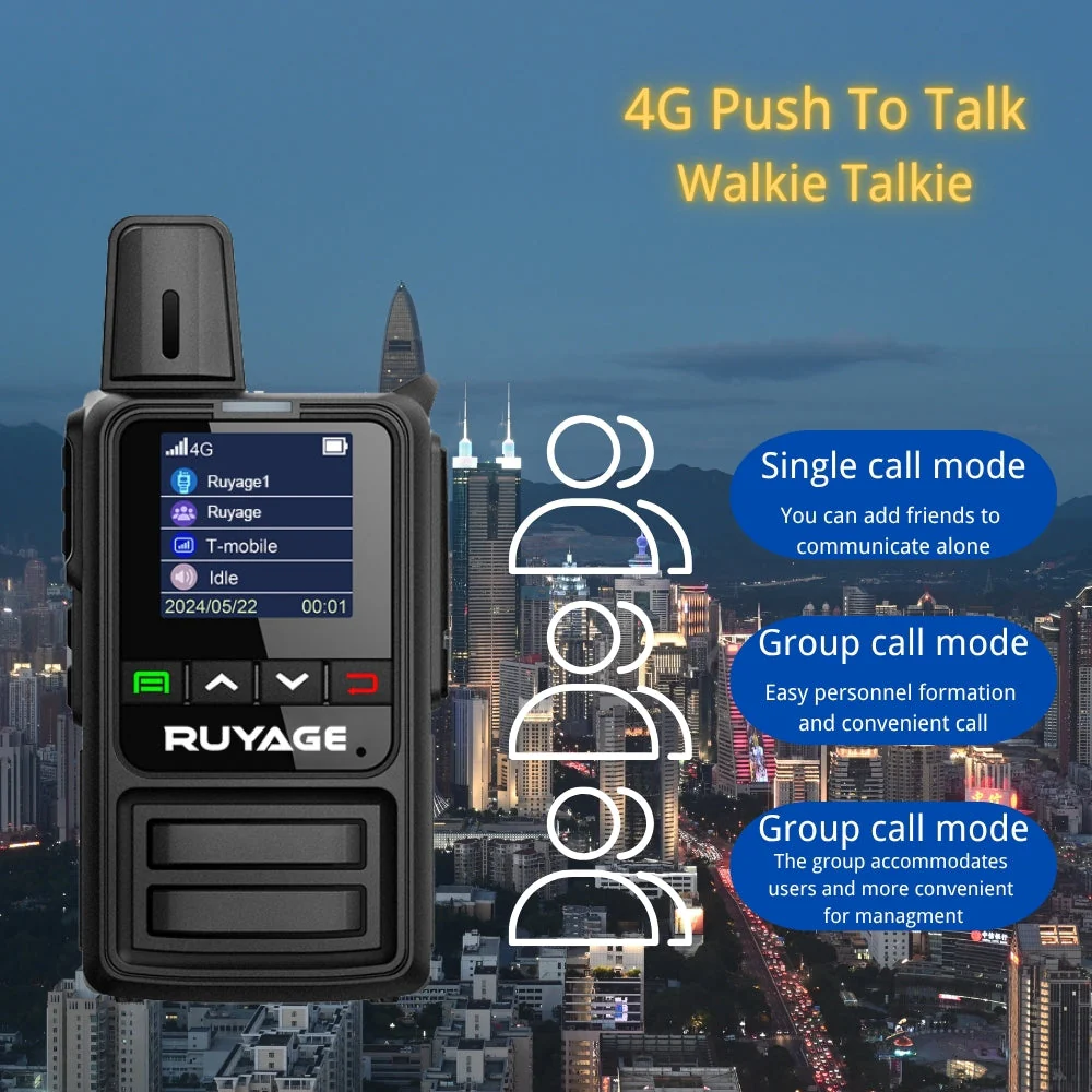 Ruyage R2 Nationwide Lte Two Way Radios Lifetime Free Unlimited Range Rechargeable Global 4g Poc,Portable Walkie Talkies Long Range for Adults Family Road Trip Truck Fleet 2 Pack - Image 5