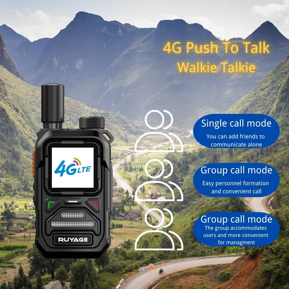 Ruyage X10 Nationwide Lte Two Way Radios Lifetime Free Unlimited Range Rechargeable Global 4g Poc,Portable Walkie Talkies Long Range for Adults Family Road Trip Truck Fleet 2 Pack - Image 4