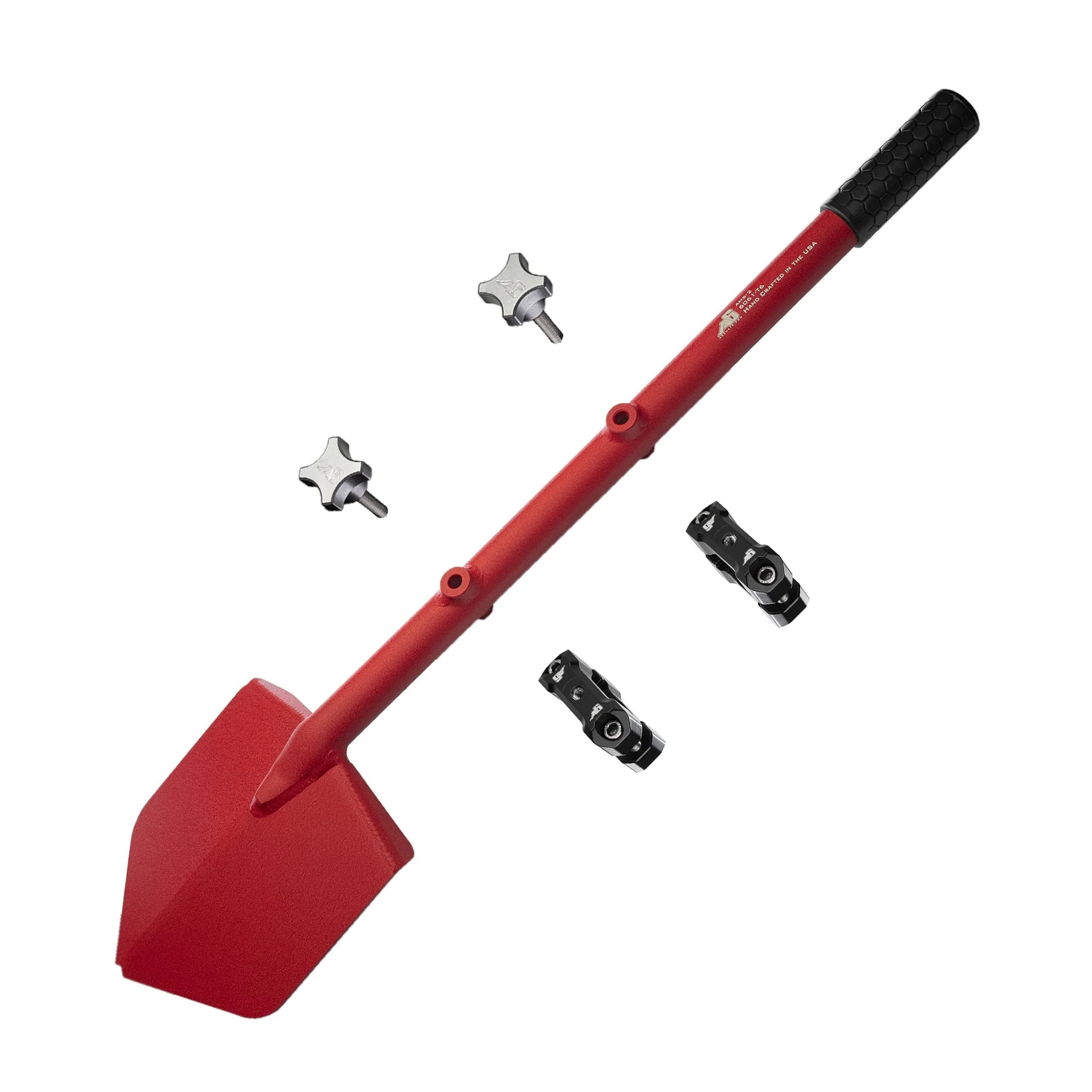 Shovel / Mount Combo - Red LONG Shovel / Black UMD with Knobs - Image 2