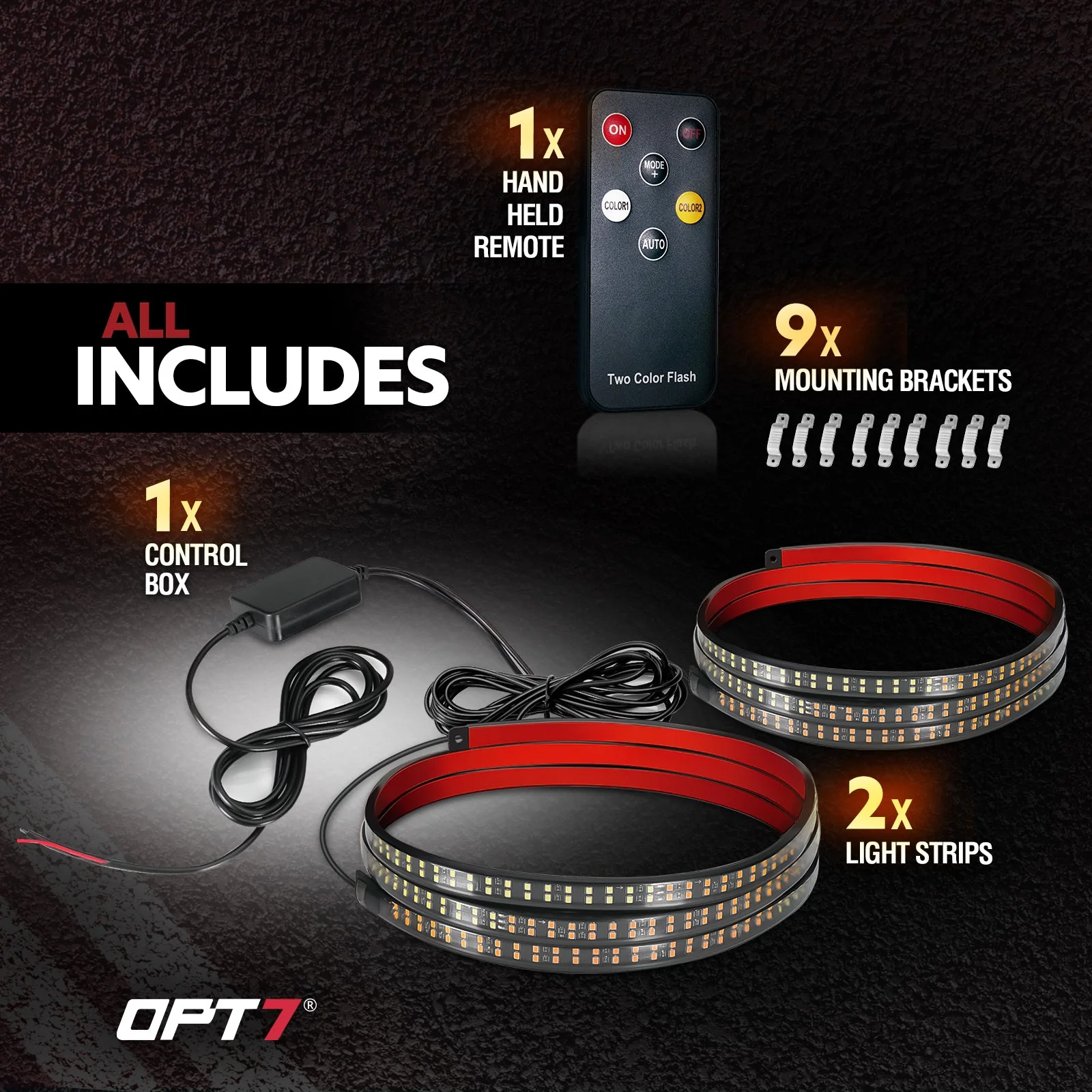 Sidekick Running Board Light Flexible 2PC with Warning Mode - Image 6