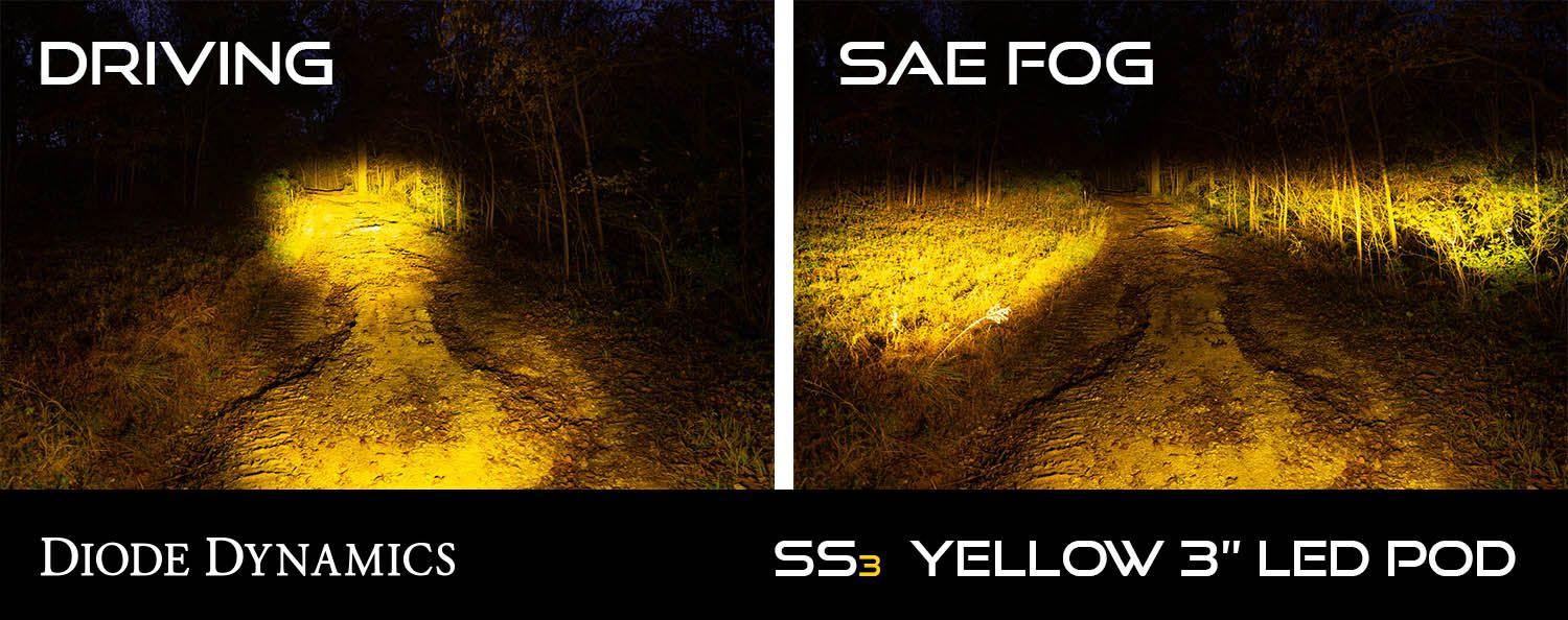 Stage Series 3" SAE/DOT Sport Standard LED Pod (one) White/Yellow - Image 8