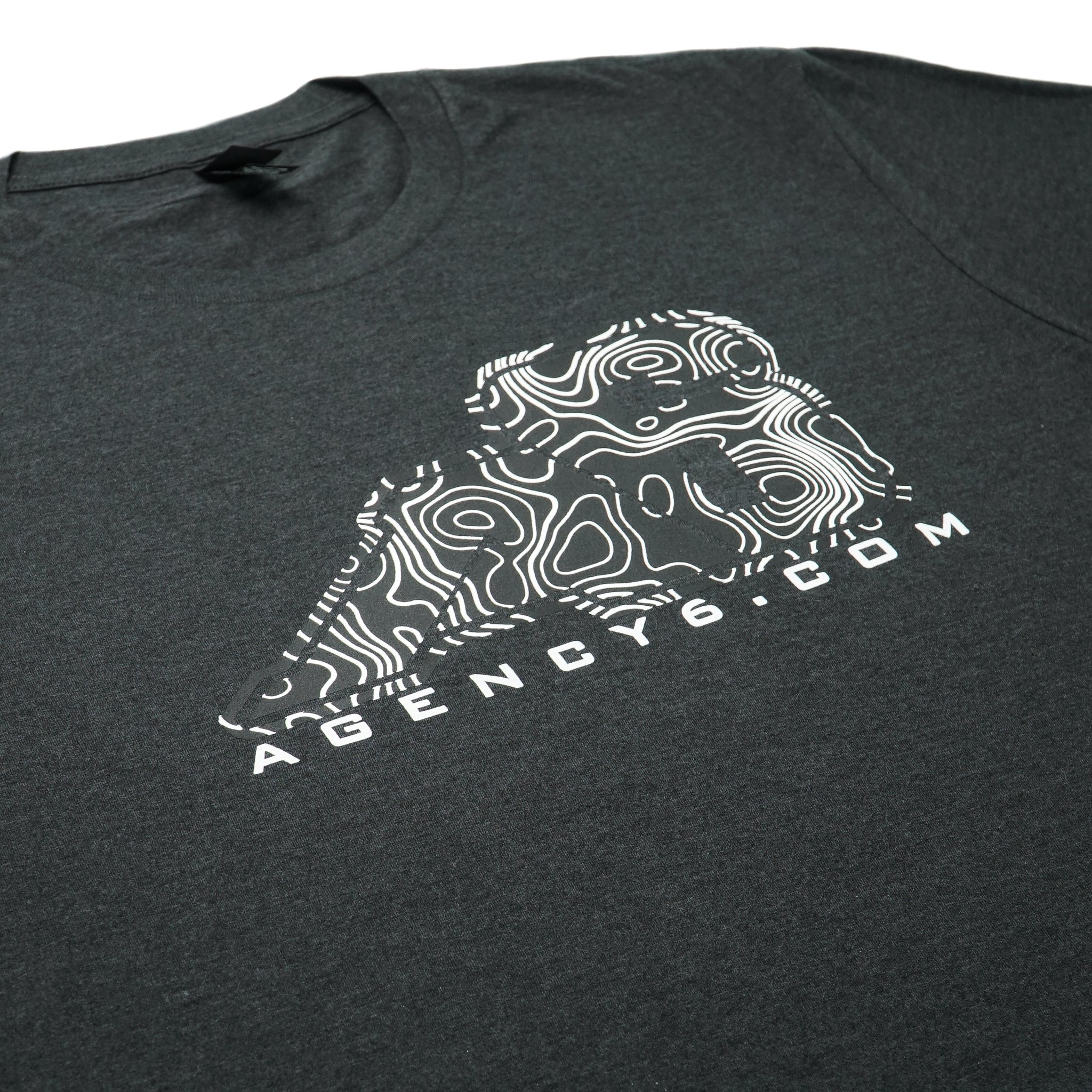 T-Shirt - A6 Topographic Logo - Dark Grey - Image 2