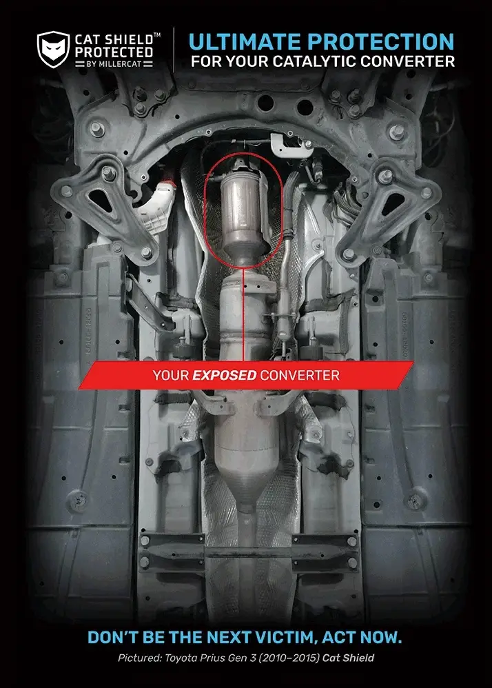 Toyota Prius Gen 3 2010-2015 V2 Cat Shield - Image 2