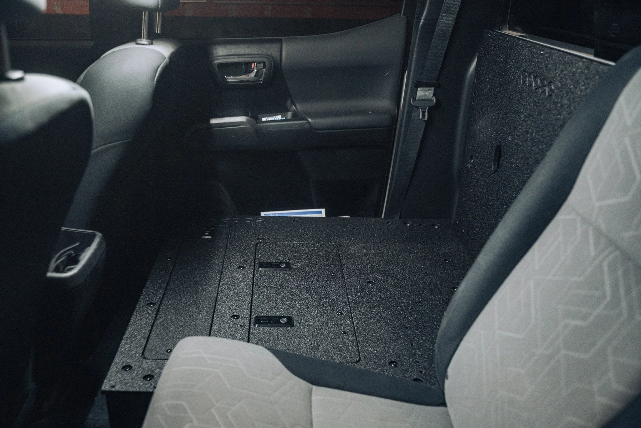 Toyota Tacoma 2005-2023 2nd and 3rd Gen Double Cab Version 2 - Second Row Seat Delete Plate System - Image 4