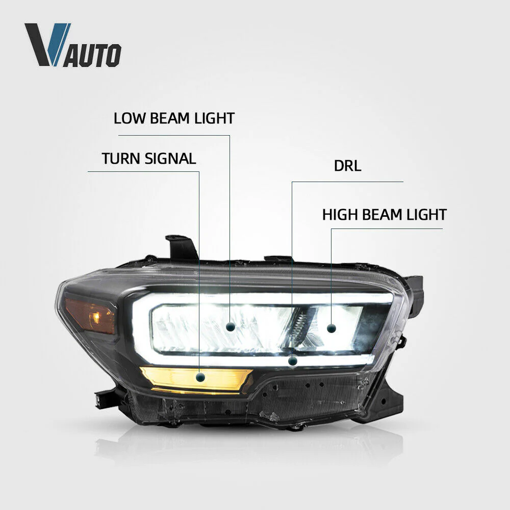 VAuto Halo LED Reflector Headlights 2016+ Toyota Tacoma - Image 12