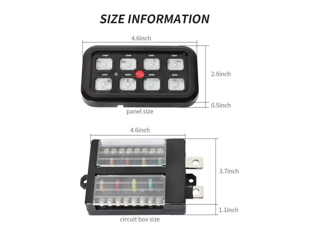 Vehicle Accessory 8 Switch Control System (Blue Backlighting) - Image 6