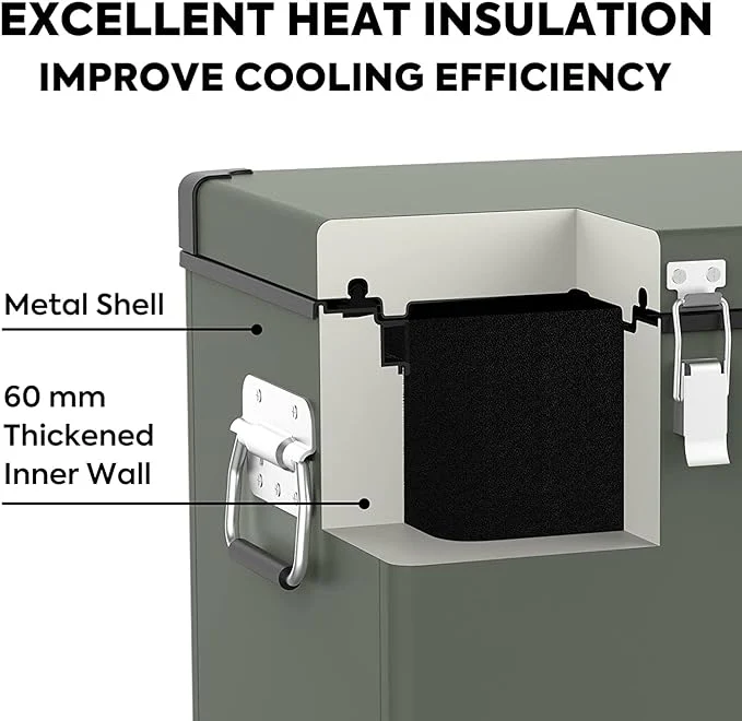 VL60 Dual Zone Metal Fridge Freezer with Cover | ICECO | 60LT - Image 7